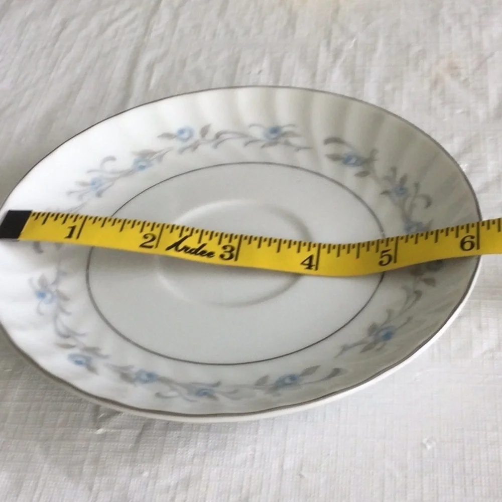 Sophisticated White and Blue Cup & Saucer